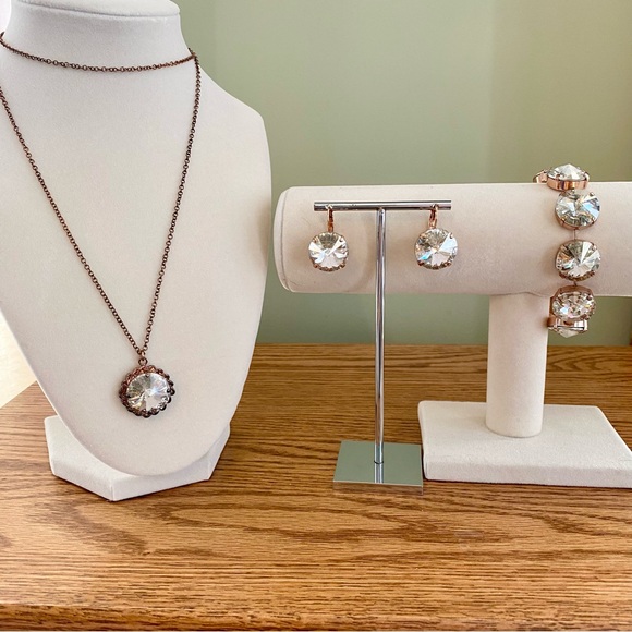 Sabika Mega Swarovski Crystal Chain Necklace - Picture 2 of 2